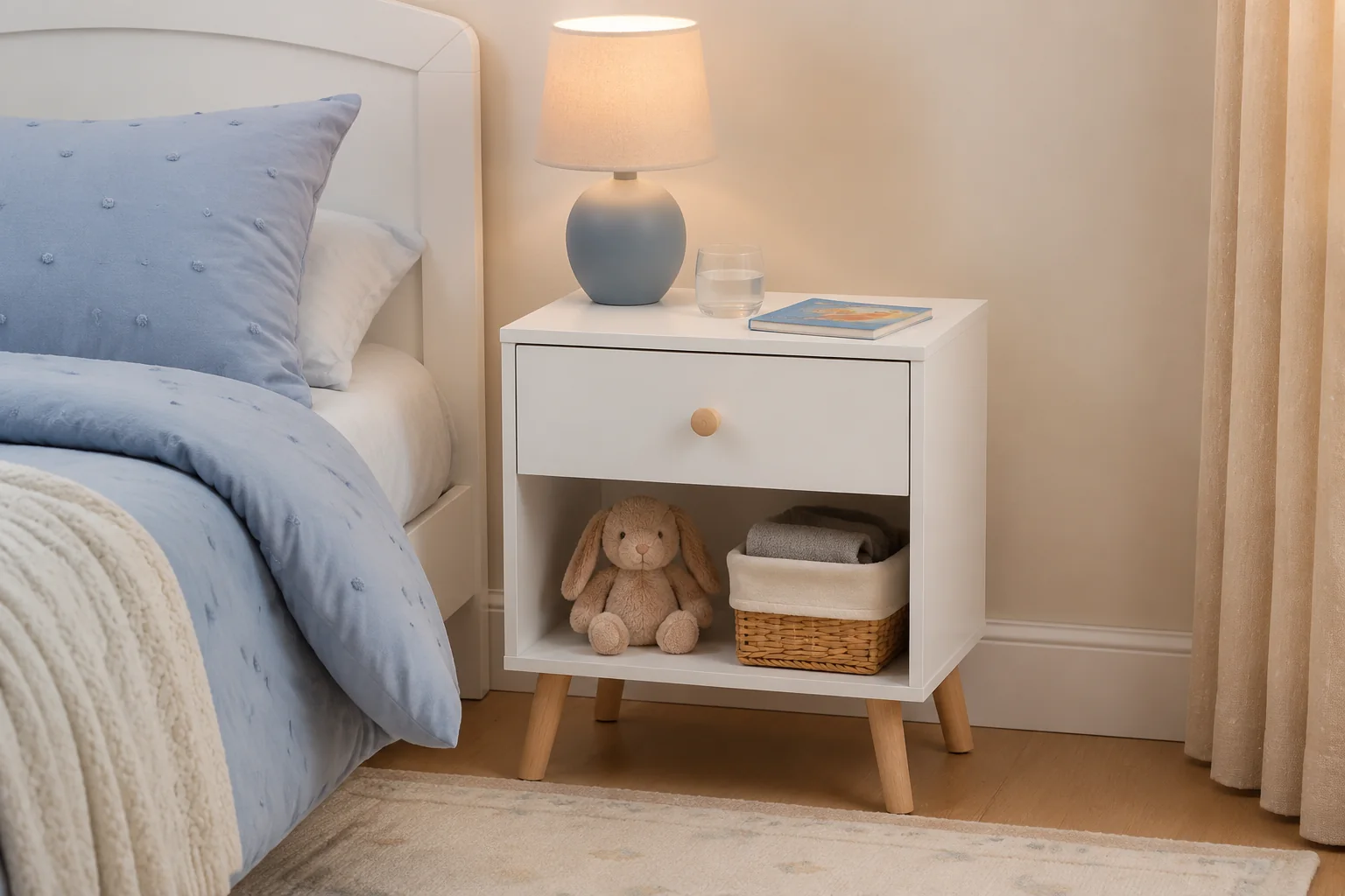 Kids Nightstand with Open Shelf - Image 3