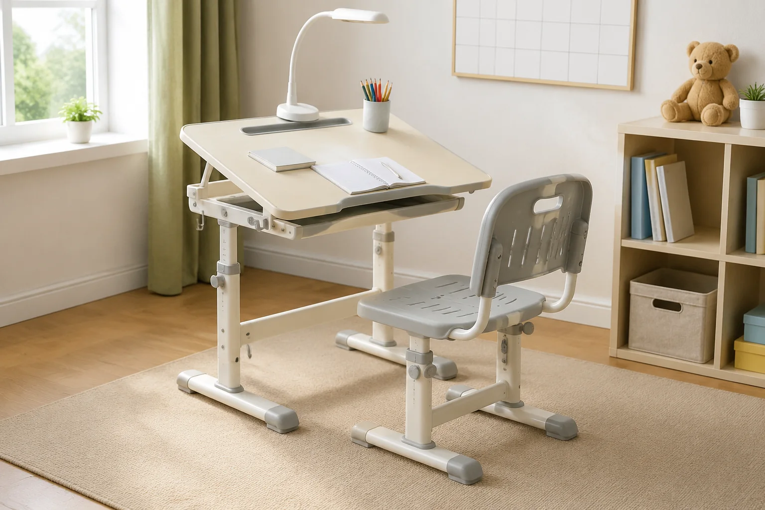 Adjustable Kids Desk and Chair Set - Image 3