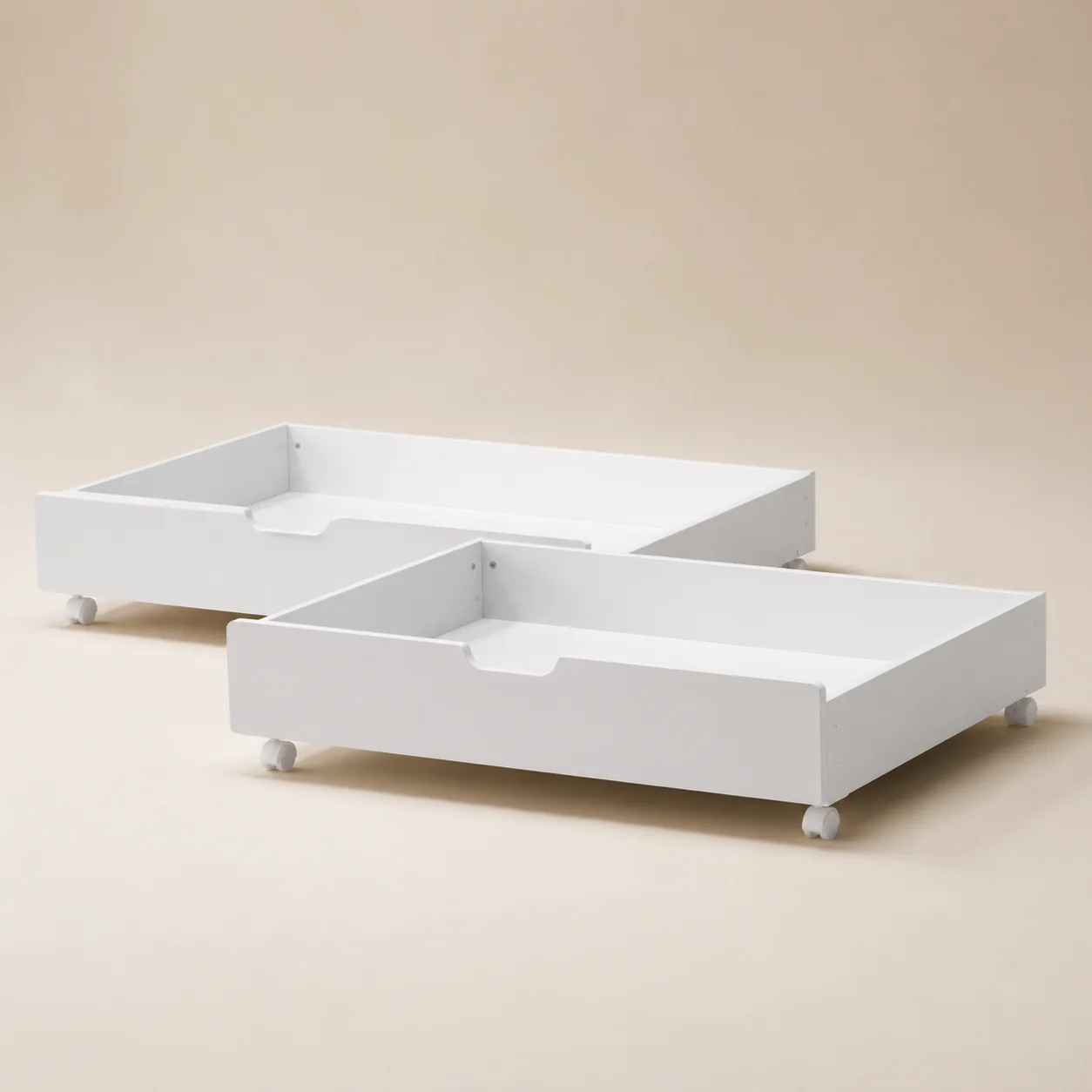 Underbed Rolling Storage Drawer Pair