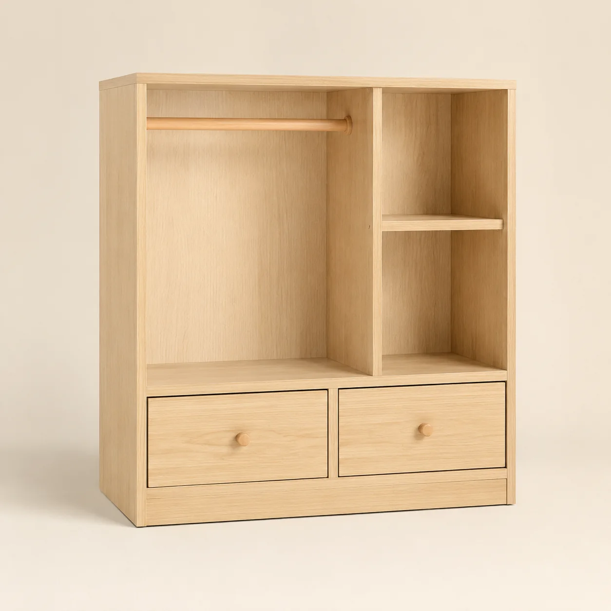 Low Kids Wardrobe with Drawers
