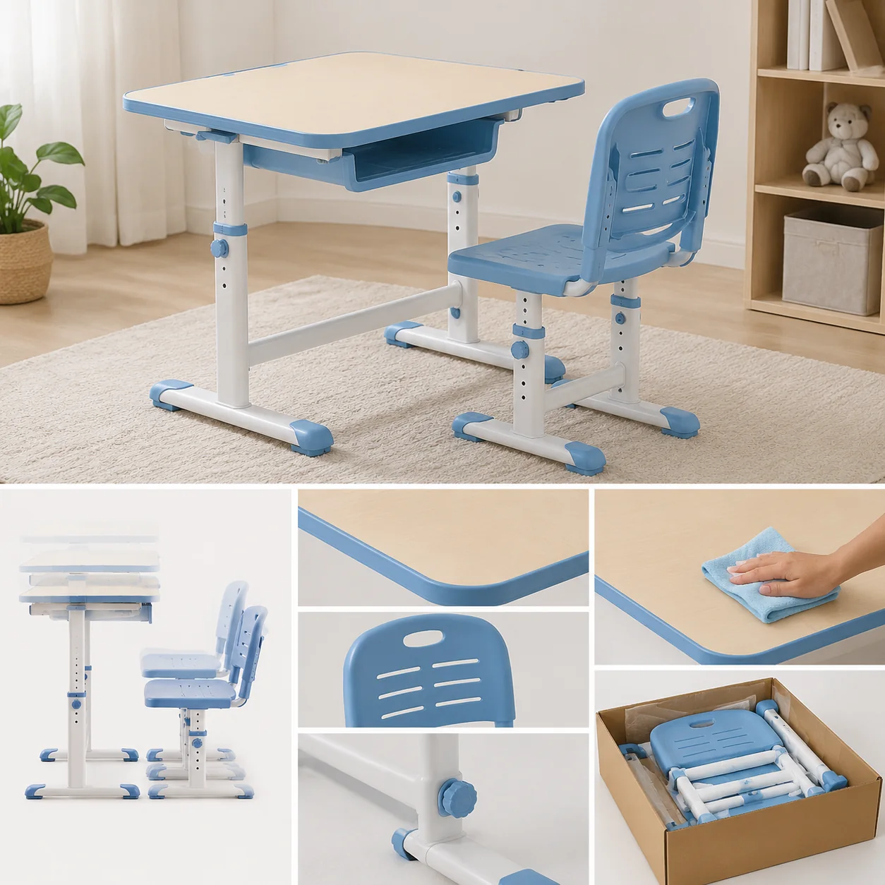 Adjustable Kids Desk and Chair Set - Image 4
