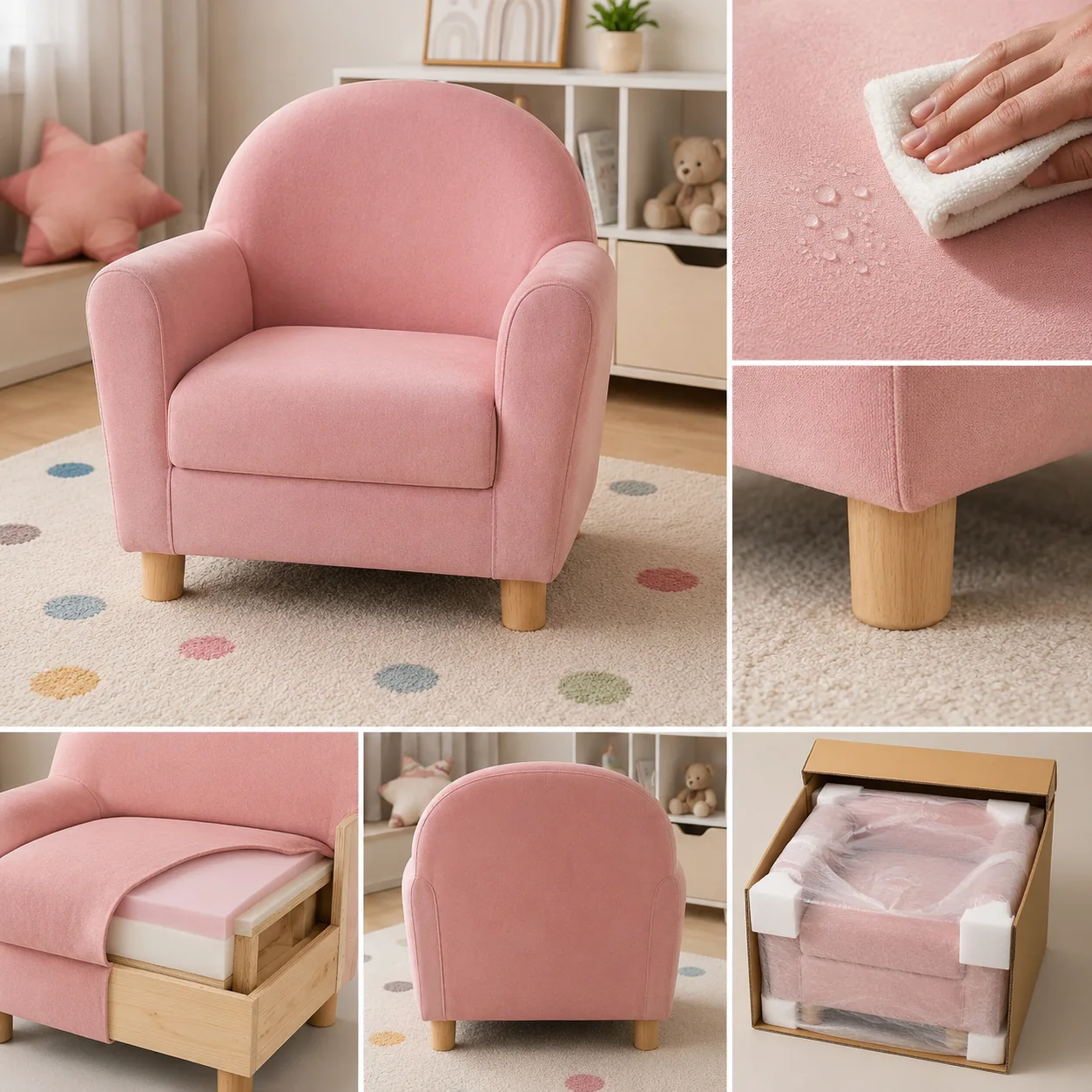 Upholstered Kids Reading Chair - Image 4